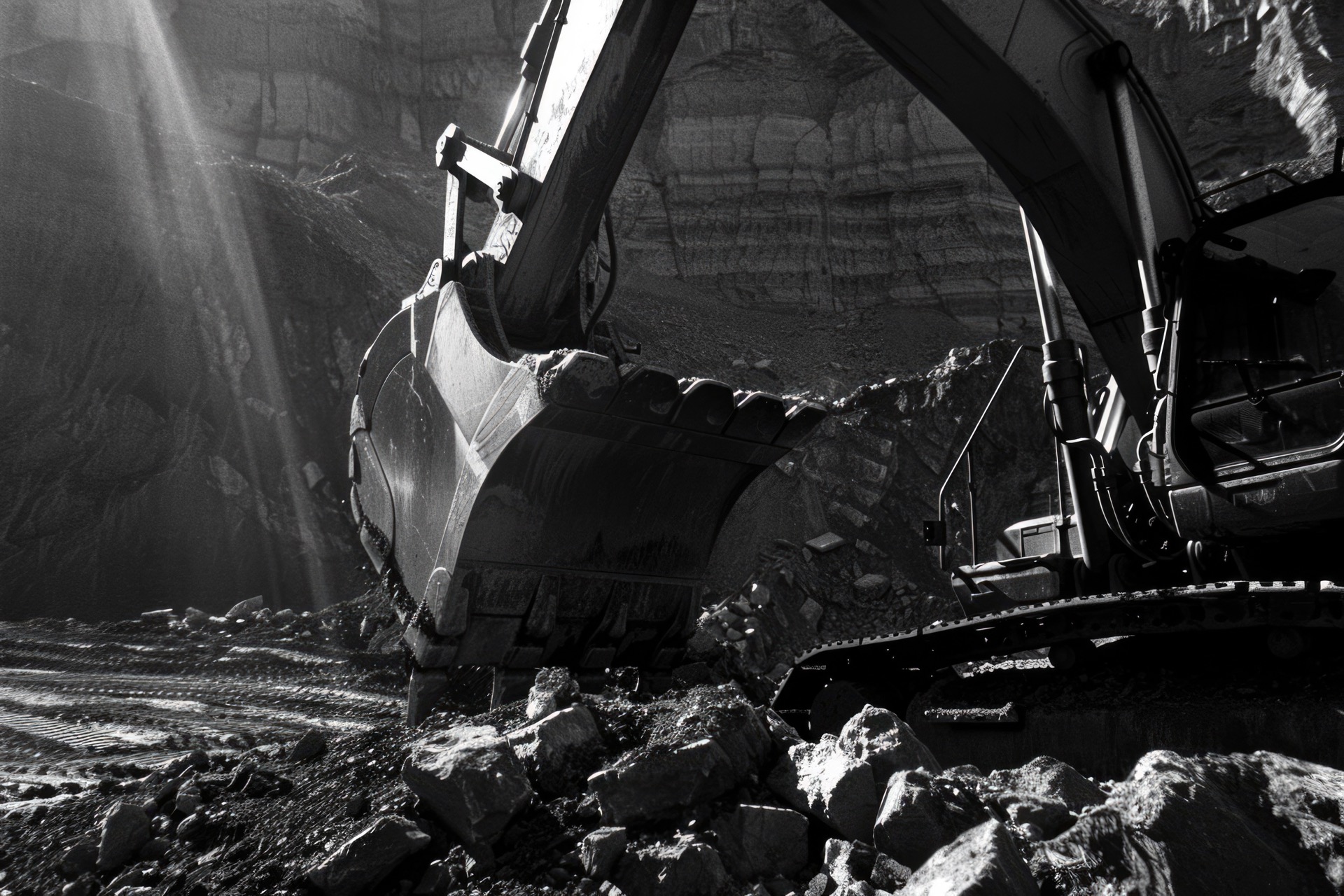 Large excavator equipment at an industrial site